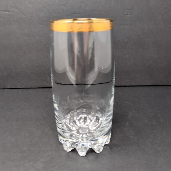 VTG Pasabahce Set of 6 Gold Rim Glasses Highball Gold Rim - Picture 3 of 7